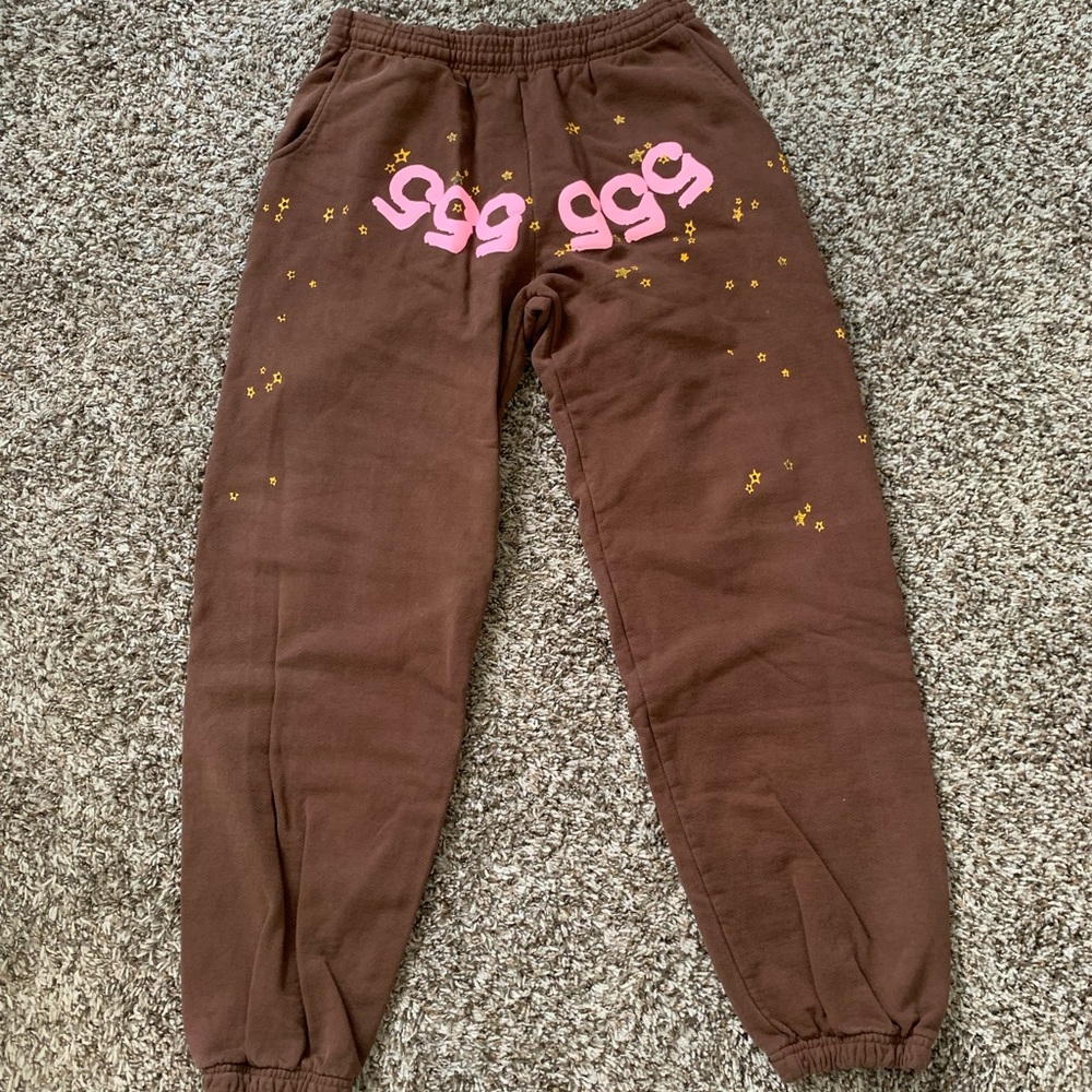 Brown Sp5der Sweatpants